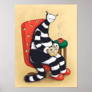 Lesen des Katalogbuches Poster