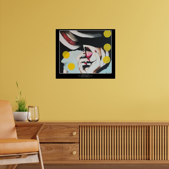 'Lesen des Willens' Gemälde auf einem Poster (Wohnzimmer 2)