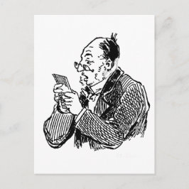 Lesen einer Postkarte