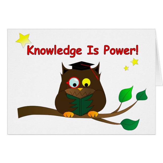 Lesen eines klugen Owl (Vorderseite (Horizontal))