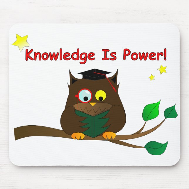 Lesen eines klugen Owl Mousepad (Vorne)