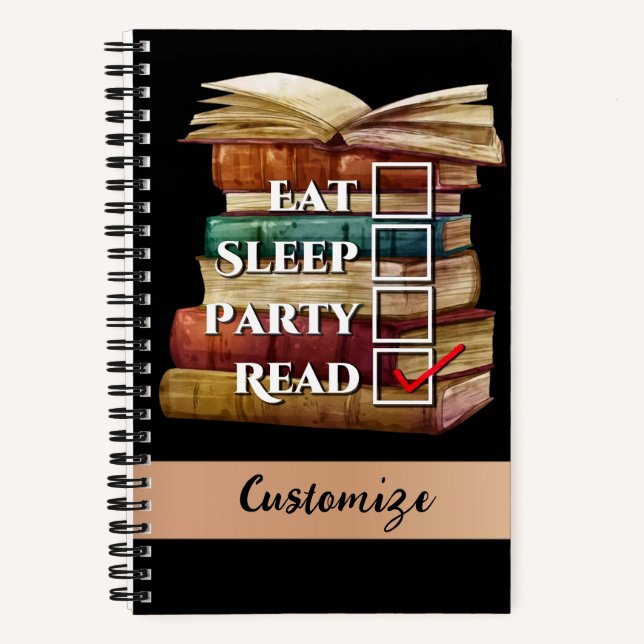 Lesen First Custom Notizbuch (Vorderseite)