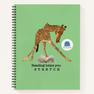 Lesen hilft Ihnen, Giraffen-Notebook zu stillen Notizbuch