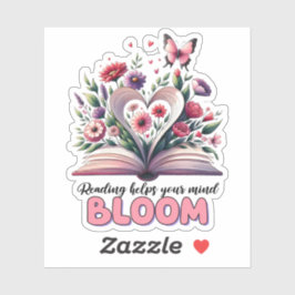 Lesen hilft Ihrem Geist zu blühen Aufkleber