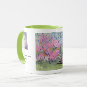Lesen ihres Briefes Redbuds / Künstler Larry Lerew Tasse