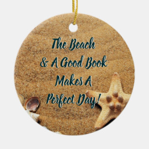 Lesen im Bookworm der Beach Book Club Group Keramik Ornament