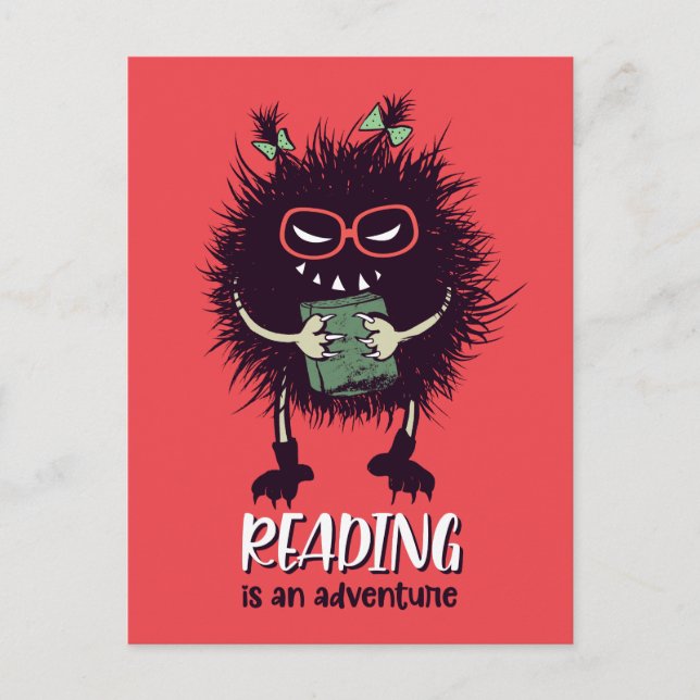 Lesen ist abenteuerlustige Lehrerin Postkarte (Vorderseite)