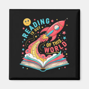 Lesen ist aus dieser Welt Astronaut Weltraum Buch Magnet