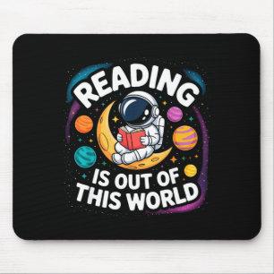 Lesen ist außerirdisch lustige Bücher Mousepad