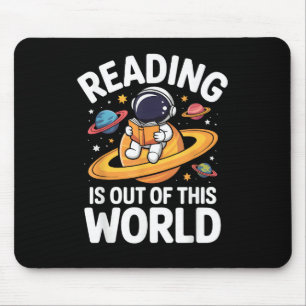 Lesen ist Außerirdisch Lustige Weltraum-Bücher Lie Mousepad