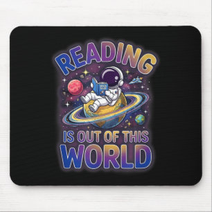 Lesen ist außerirdisch lustige Weltraum-Bücher Mousepad