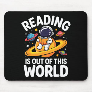 Lesen ist außerirdisch lustige Weltraum-Bücher Mousepad
