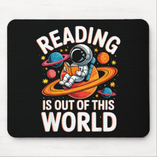 Lesen ist außerirdisch lustige Weltraum-Bücher Mousepad