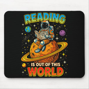 Lesen ist außerirdisch lustige Weltraum-Bücher Mousepad