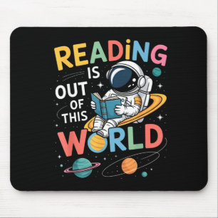 Lesen ist außerirdisch lustige Weltraum-Bücher Mousepad