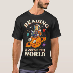 Lesen ist außerirdisch lustige Weltraum-Bücher T-Shirt