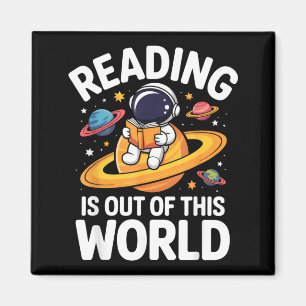 Lesen ist Außerirdische Welt Raum Lustige Bücher Magnet