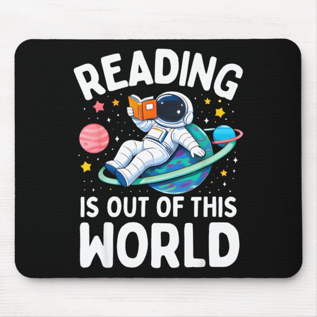 Lesen ist außerirdischer Raumastronaut Mousepad (Vorne)