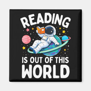 Lesen ist außerirdischer Weltraumastronaut Magnet
