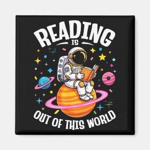 Lesen ist außerirdisches Weltraumlesen Magnet