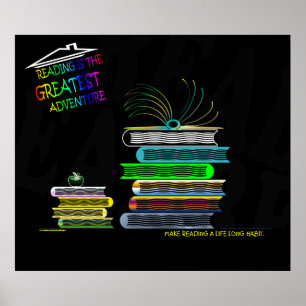 Lesen ist das Bestste Erlebnisposter Poster