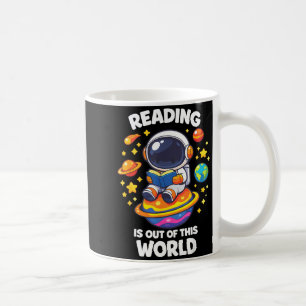 Lesen ist ein absolut süßes Weltraum-Buch Kaffeetasse