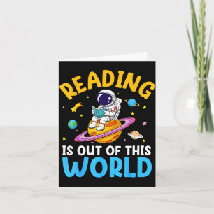 Lesen ist ein aus dieser Welt raumkomisches Lesen Karte