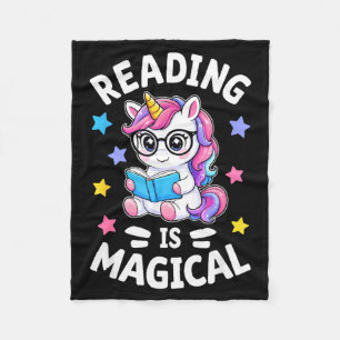 Lesen ist ein magischer süßer Einhorn-Bibliothekar Fleecedecke