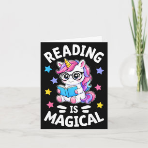 Lesen ist ein magischer süßer Einhorn-Bibliothekar Karte