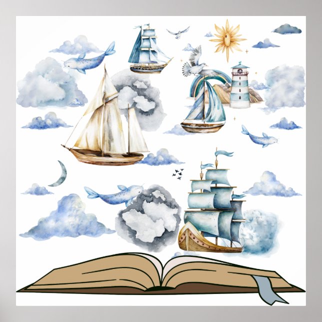 Lesen ist ein Ticket für Abenteuer Poster (Vorne)