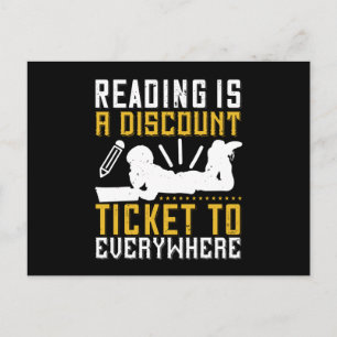 Lesen ist ein Ticket überallhin Postkarte