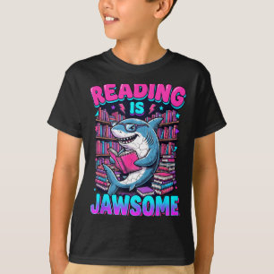 Lesen ist jawsome Haifisch-Buchliebhaber für Junge T-Shirt
