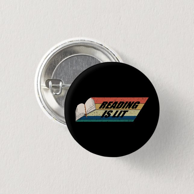 Lesen ist leer - Bücher Vintag lesen Button (Vorne & Hinten)