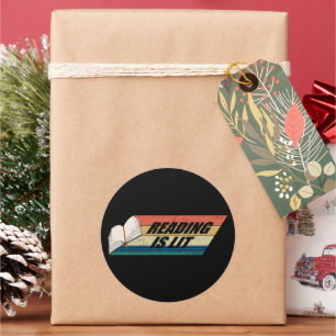 Lesen ist leer - Bücher Vintag lesen Runder Aufkleber