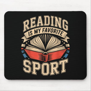 Lesen ist Lieblingssport Frauen Männer lustiges Bu Mousepad