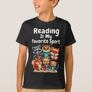 Lesen ist Lieblingssport lustige süße Tiere T-Shirt