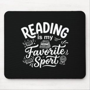 Lesen ist Lieblingssport lustiger Bibliothekar Büc Mousepad