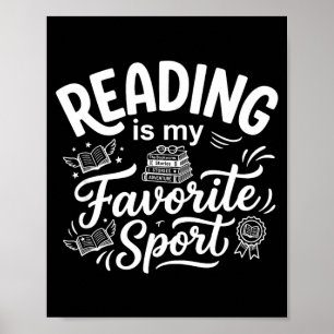 Lesen ist Lieblingssport lustiger Bibliothekar Büc Poster