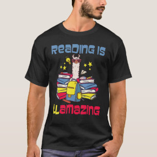 Lesen Ist Llamazing Bücherwurm Bücher Nerd Llama L T-Shirt