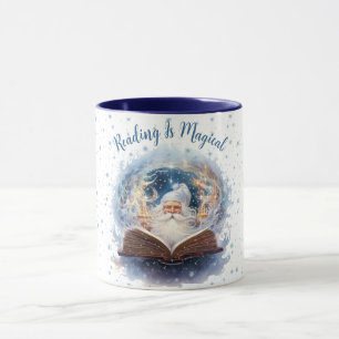 Lesen ist magisches Schneeflockendesign Tasse