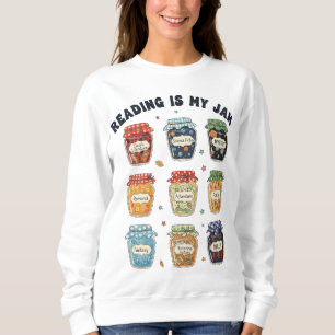 Lesen ist mein Jam Book Lover Buch Sweatshirt