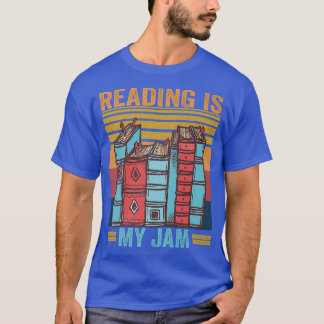 Lesen ist mein Jam Retro Vintage lustige Bücher Li T-Shirt