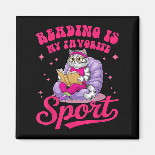 Lesen ist mein Lieblings-Srt lustige Katze Buchlie Magnet
