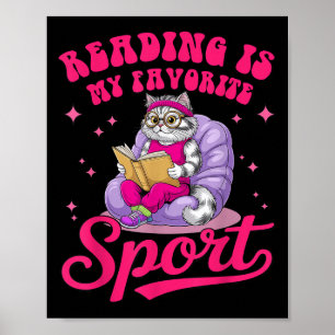 Lesen ist mein Lieblings-Srt-lustiges Katzenbuch-L Poster