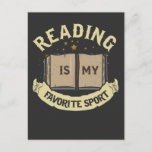 Lesen ist mein Lieblingssport Funny Book Reader Postkarte<br><div class="desc">Lesen ist mein Lieblingssport. Ideal für einen Buchwürmer,  Bibliothekar,  Lehrer oder Schüler,  der Liebe hat,  Bücher zu lesen.</div>