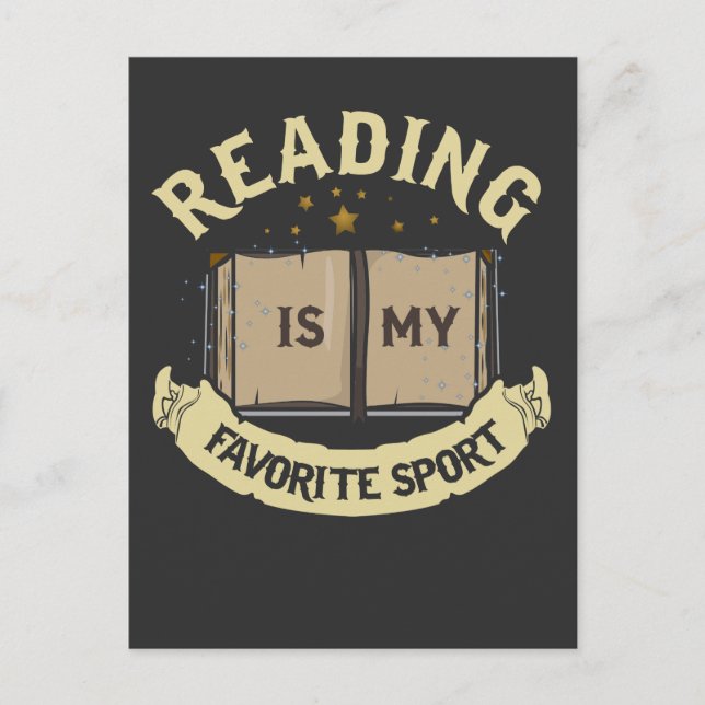 Lesen ist mein Lieblingssport Funny Book Reader Postkarte (Vorderseite)