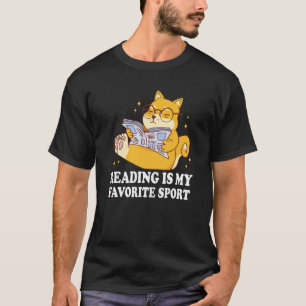 Lesen ist mein Lieblingssport Funny Hund lesen Boo T-Shirt