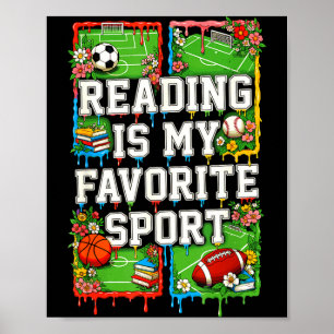 Lesen ist mein Lieblingssport lustiger Introvertie Poster