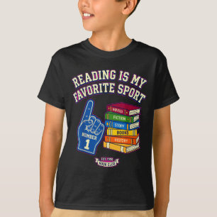 Lesen ist mein Lieblingssport-Schaumstoff-Fingerbu T-Shirt