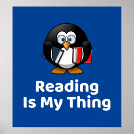 Lesen ist mein Pinguin-Poster Poster